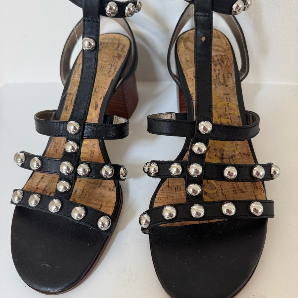 SAM EDELMAN Black Studded Women's Sandals